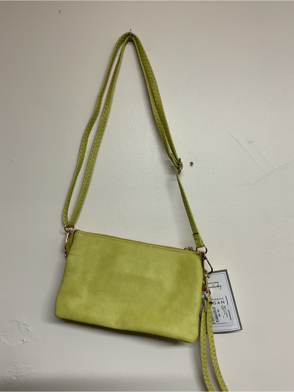 Lime Green Crossbody Bag with Adjustable Strap